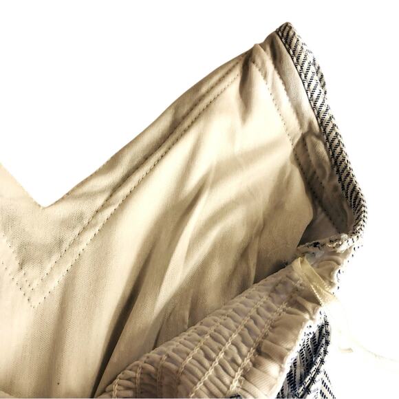 Japna Trendy Blue White Stripe Jumpsuit Dainty Embroidery Wide Leg Palazzo Style - Picture 6 of 16